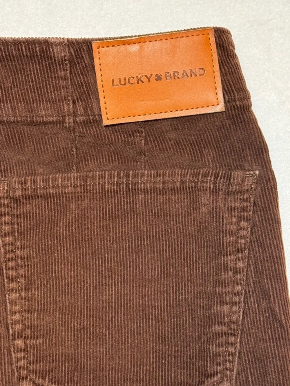 Lucky Brand Stevie High Rise Corduroy Flare Pants Brown Women’s Sz 12/31R - Picture 6 of 14